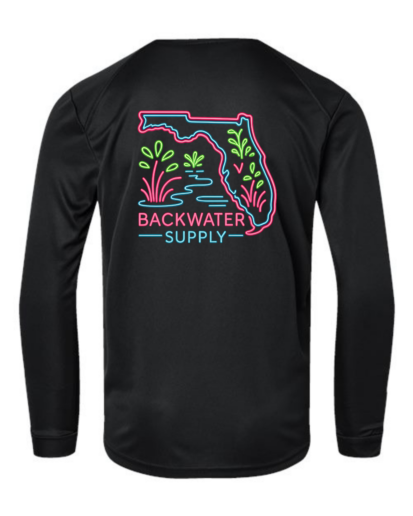 Youth Backwater Supply Performance Shirt - Florida Neon Design