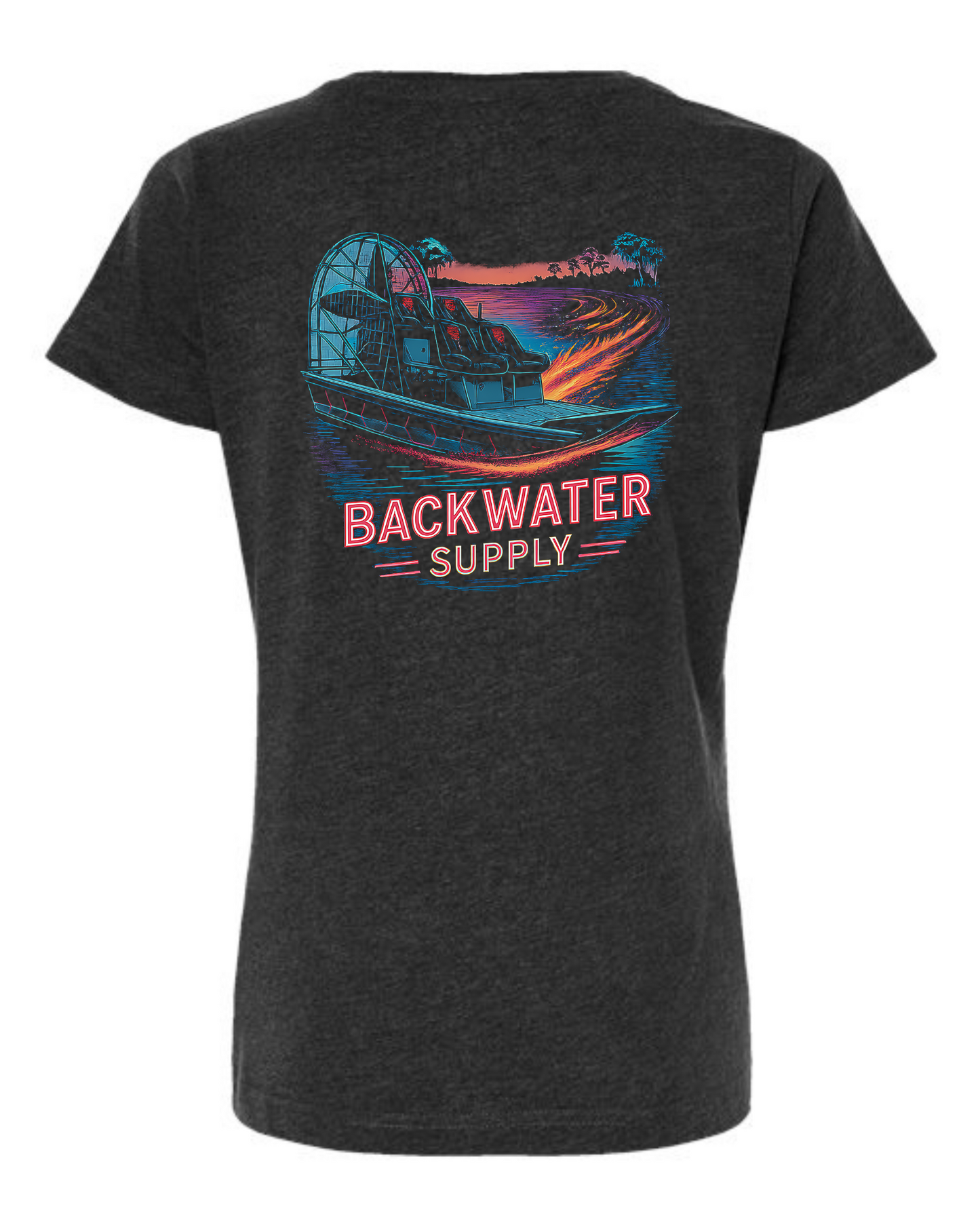 Women’s Backwater Supply – Neon Airboat Tee