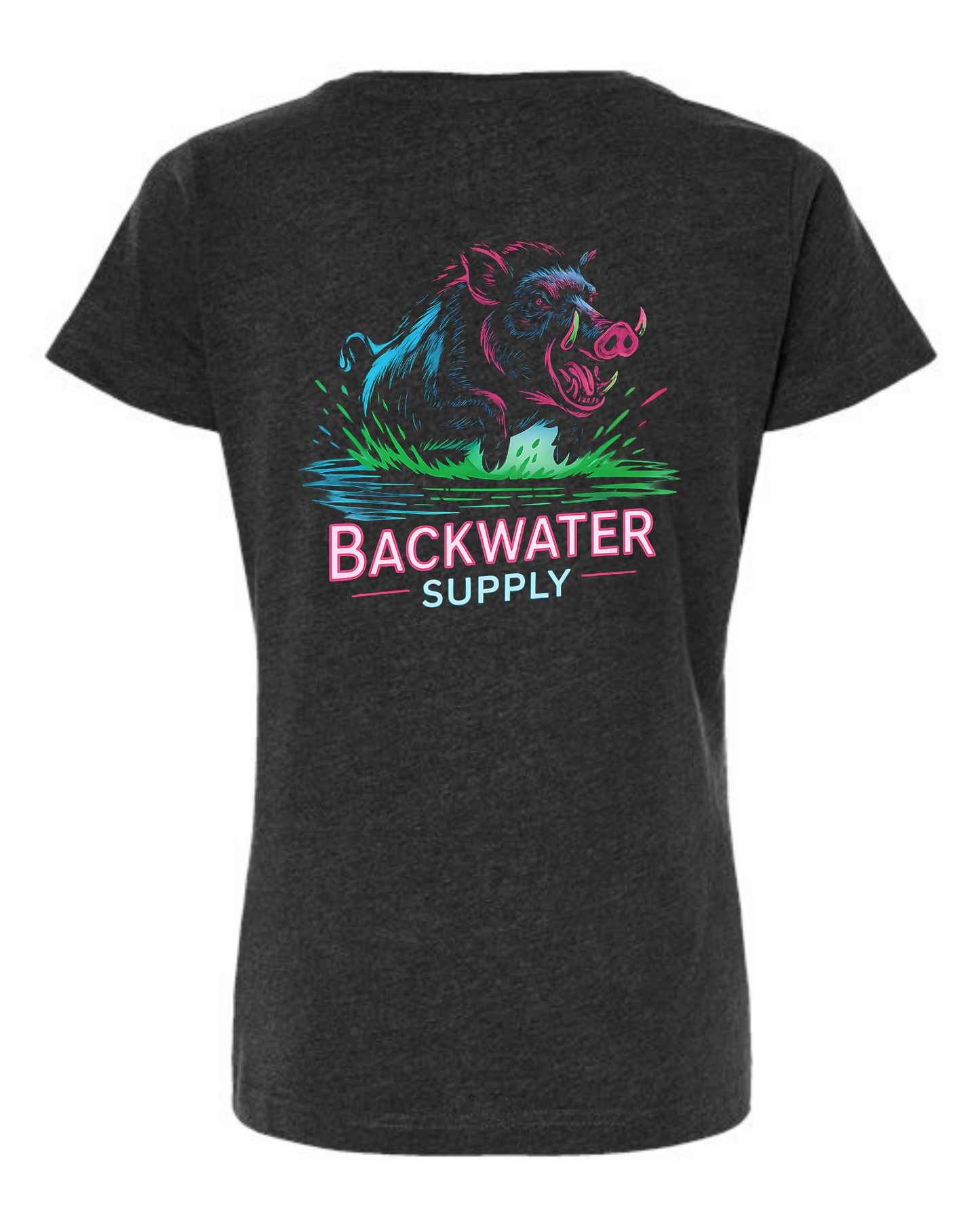 Women’s Backwater Supply – Neon Hog Tee