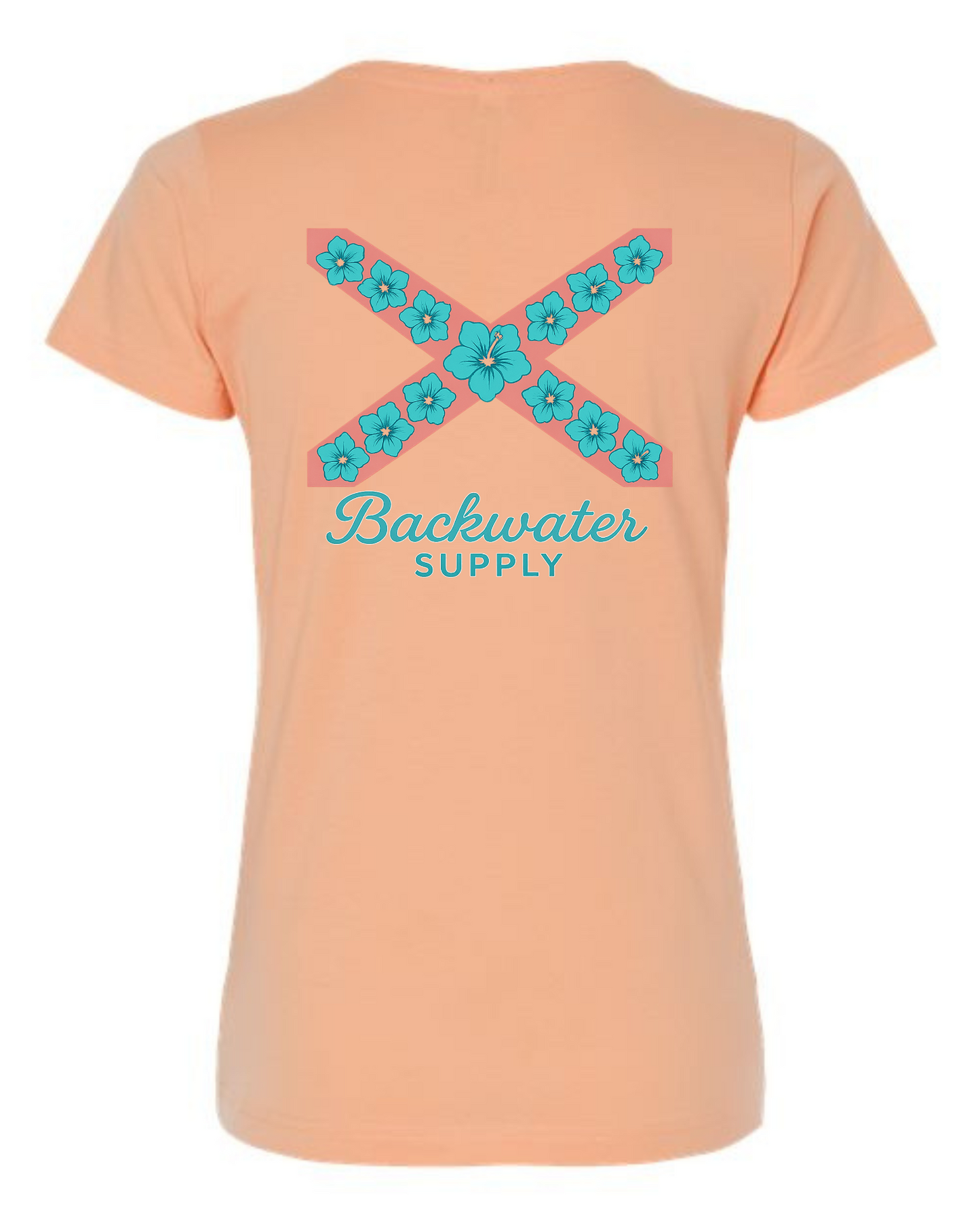 Women’s Floral Flag Tee – Backwater Supply