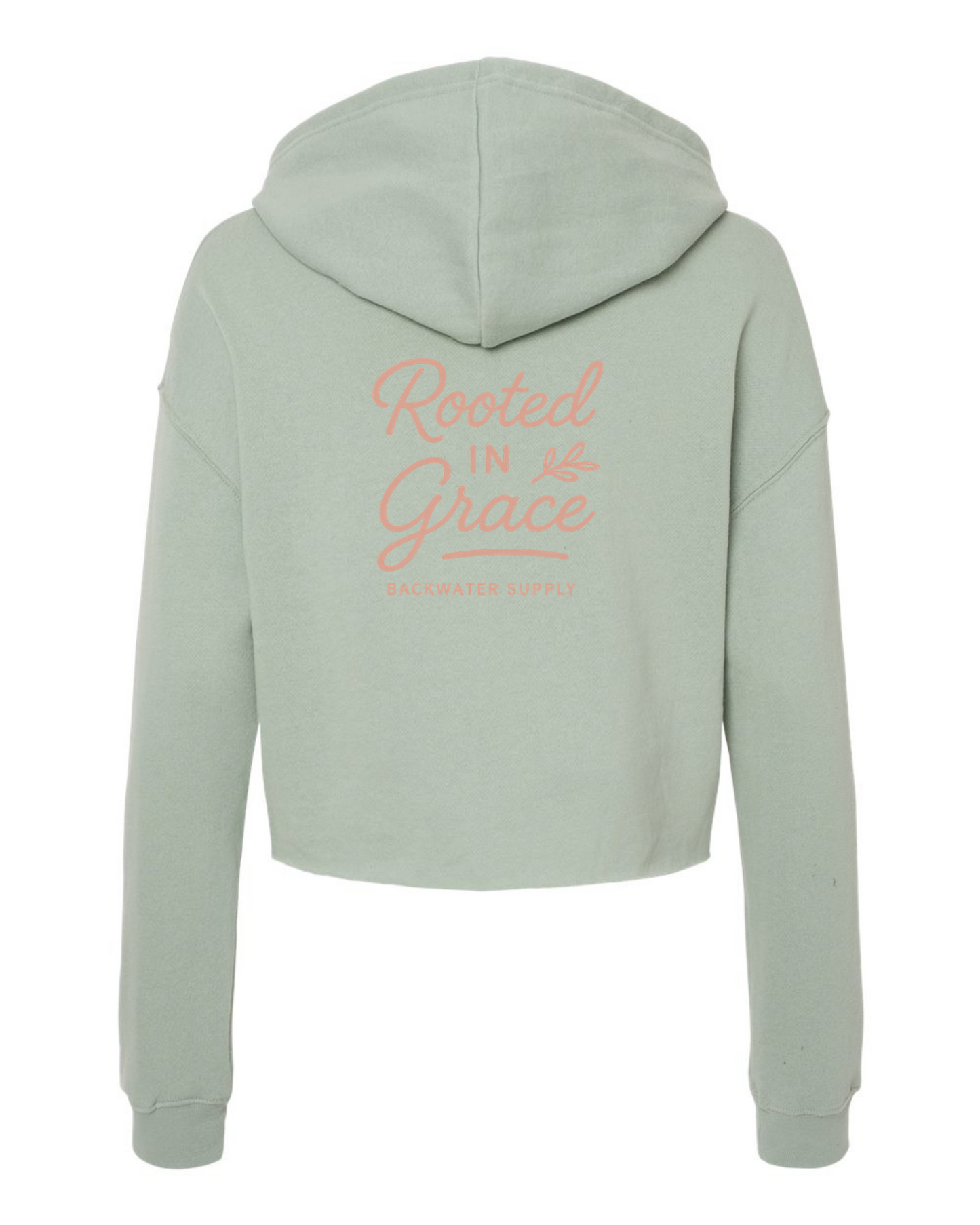 Women's Rooted in Grace Crop Hoodie - Faith Collection