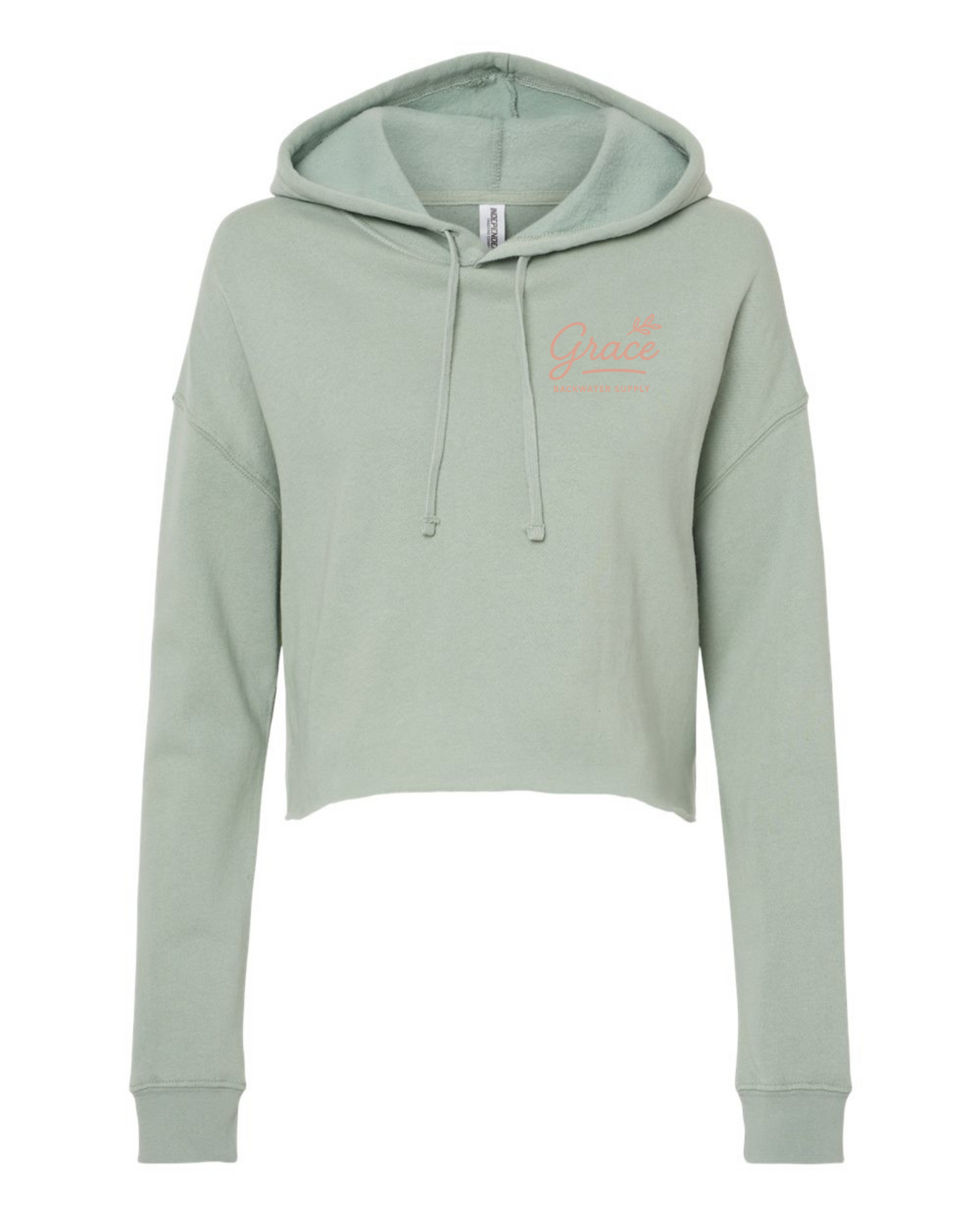 Women's Rooted in Grace Crop Hoodie - Faith Collection