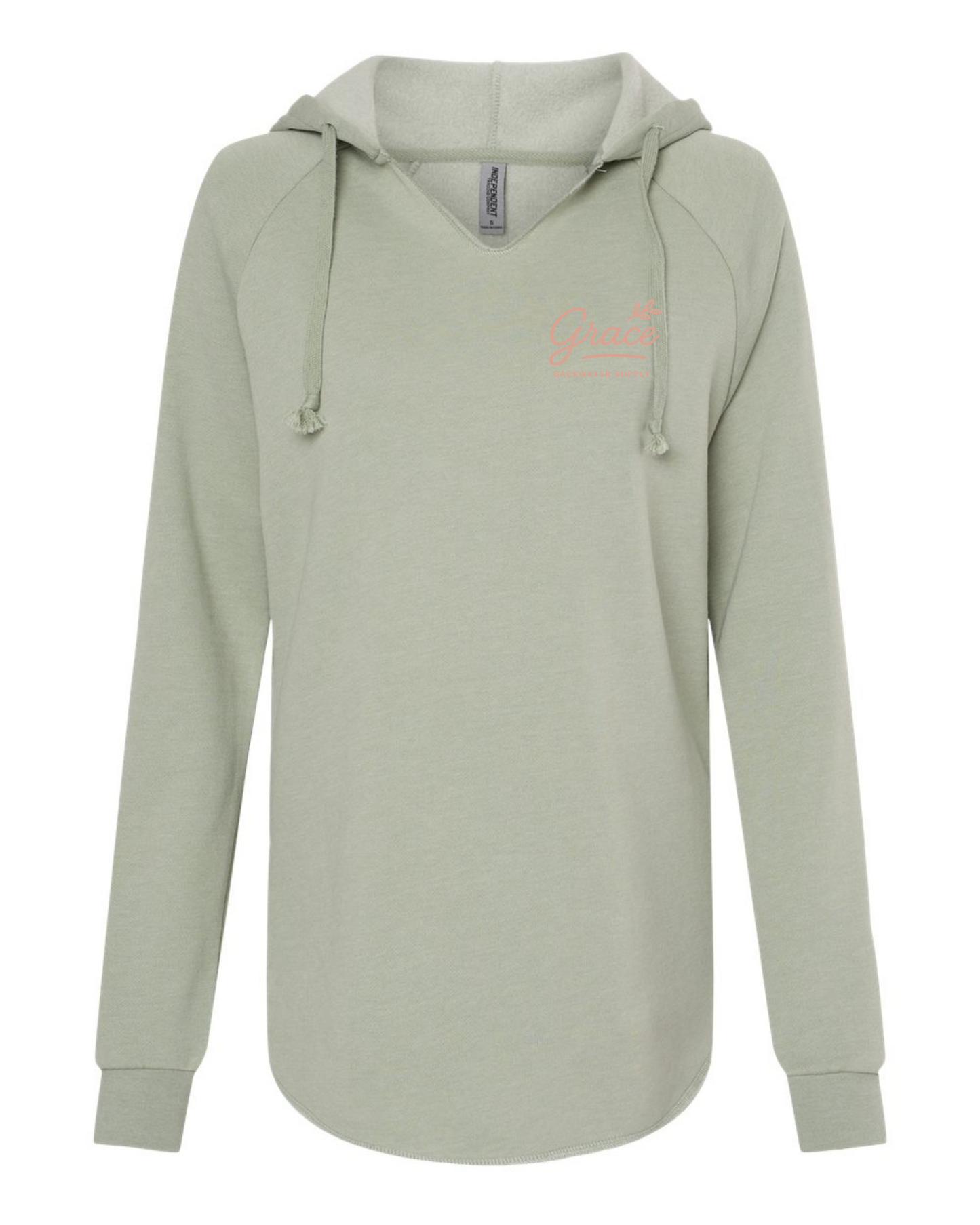 Women’s Wave Wash Hoodie- Rooted in Grace- Faith Collection
