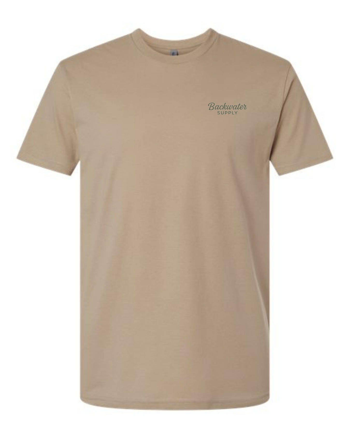 Youth Backwater Supply – Angler Camo Badge Tee
