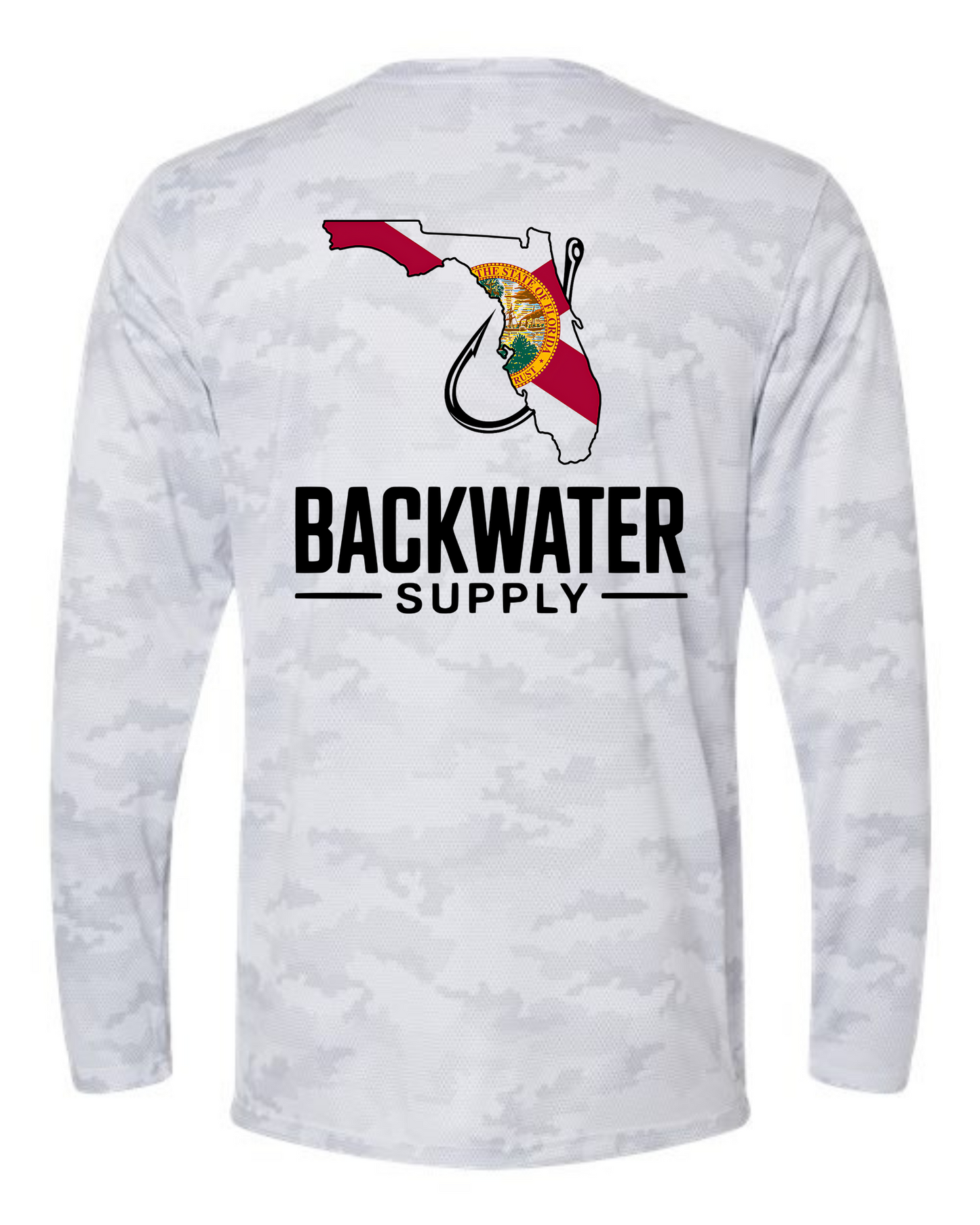 Backwater Supply – Pompano Performance Camo Long Sleeve T-Shirt