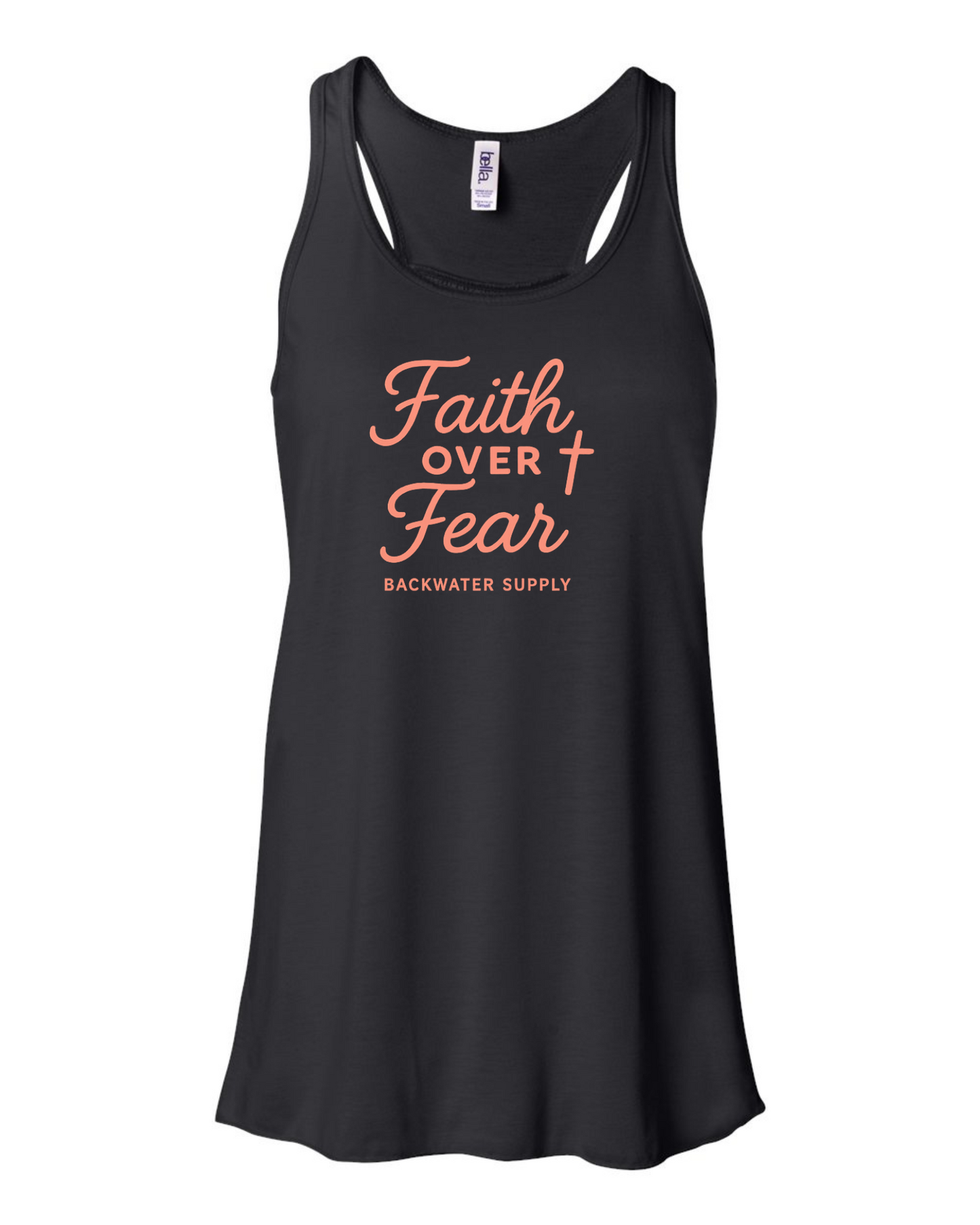 Faith over Fear Flowy Racerback Tank – Backwater Faith Collection