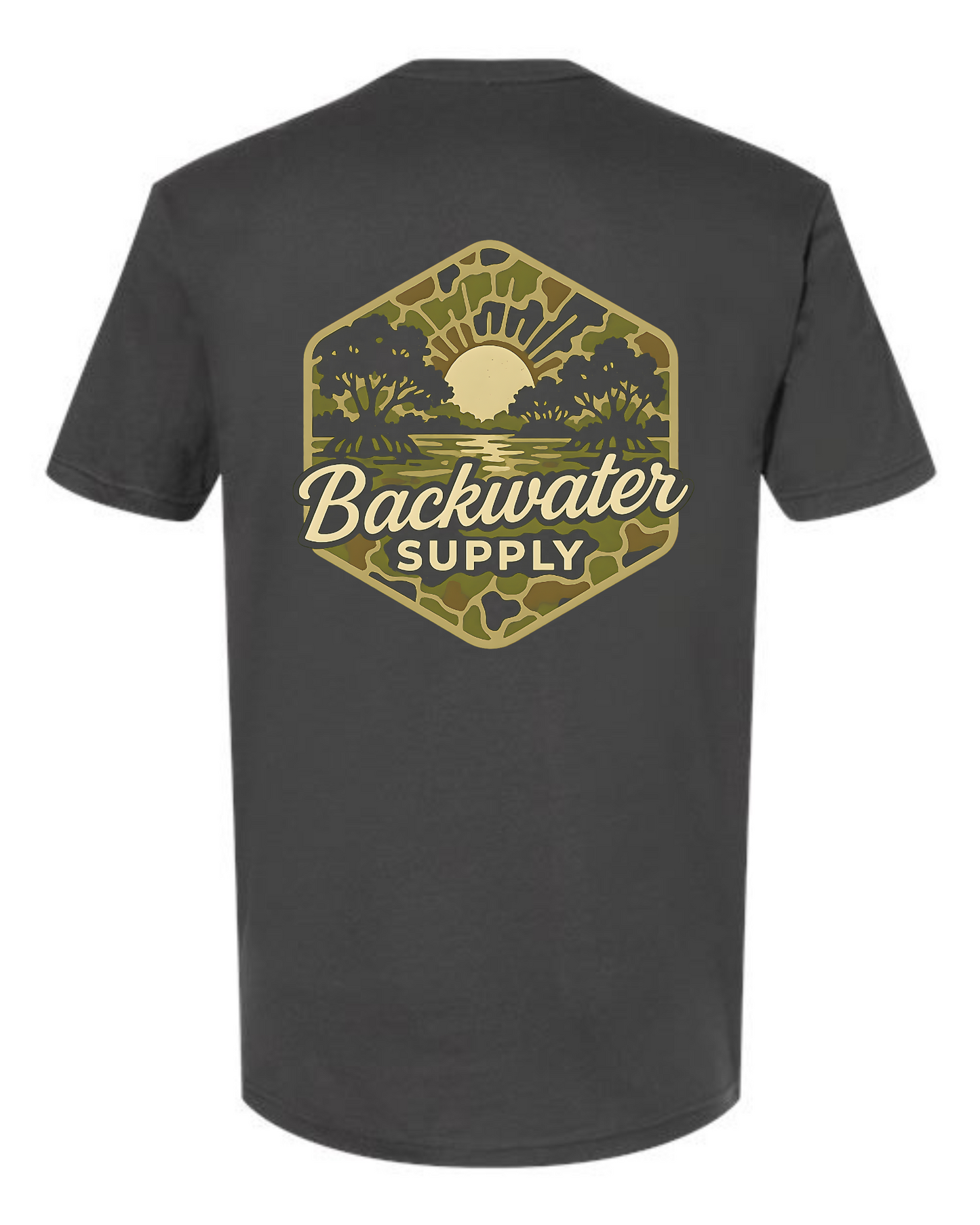 Backwater Supply –  Camo Mangrove Sunset Tee