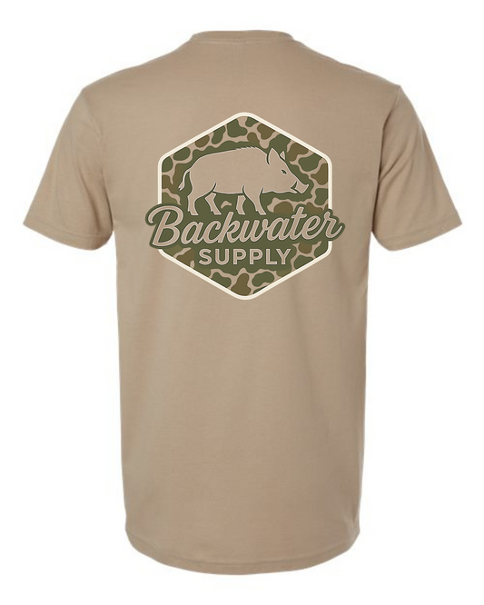 Youth Backwater Supply – Camo Hog Tee