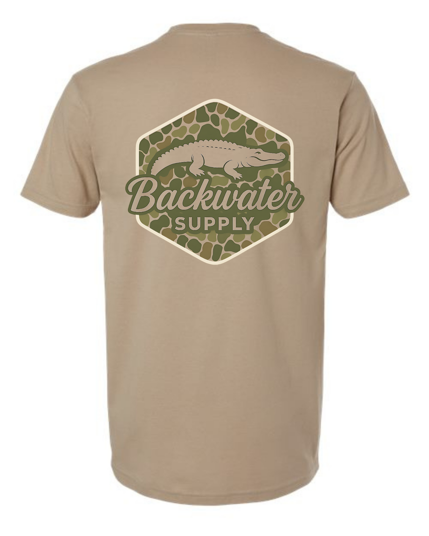 Backwater Supply –  Camo Alligator Tee