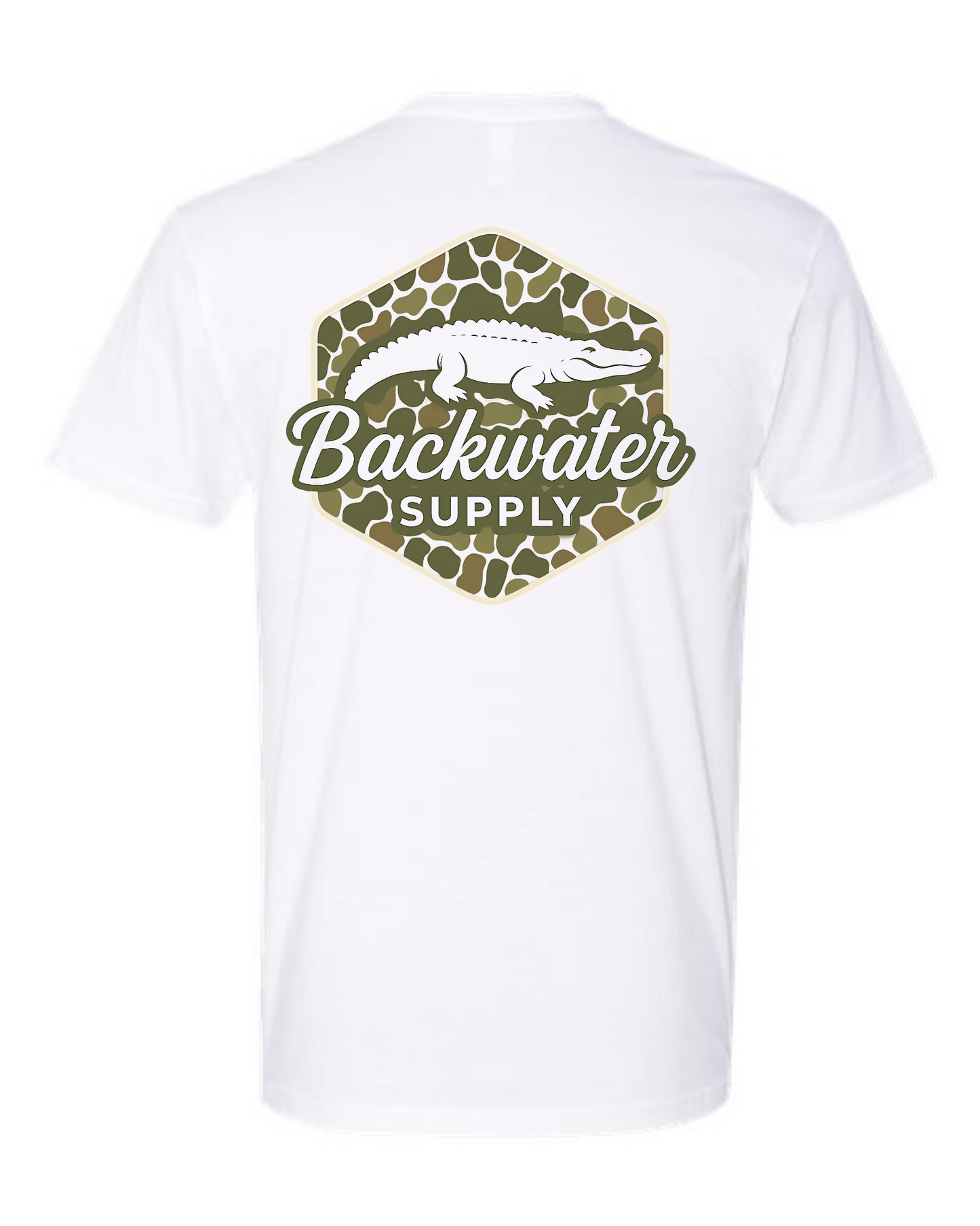 Backwater Supply –  Camo Alligator Tee