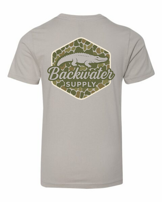 Backwater Supply –  Camo Alligator Tee