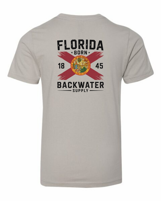 Backwater Supply –  Florida Flag/Florida Born Tee