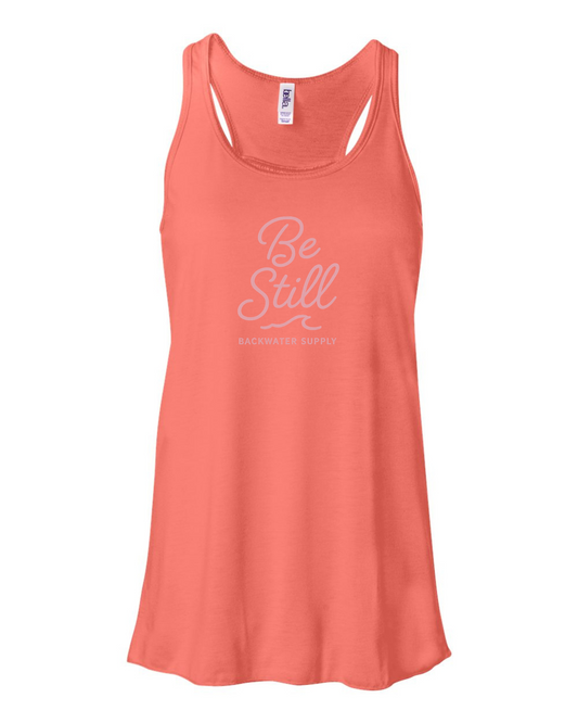 Be Still Flowy Racerback Tank – Backwater Faith Collection