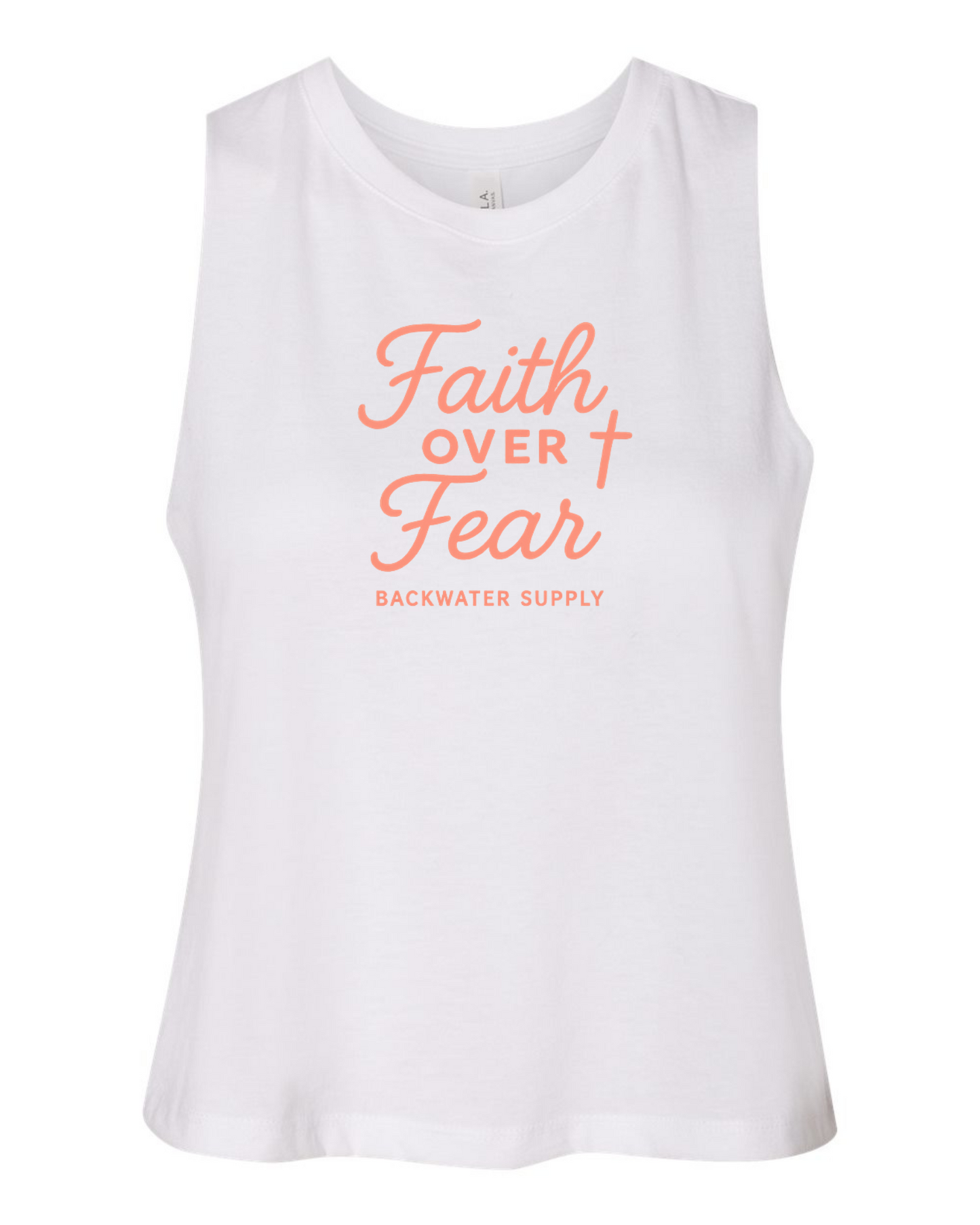 Faith Over Fear Crop Tank– Backwater Faith Collection