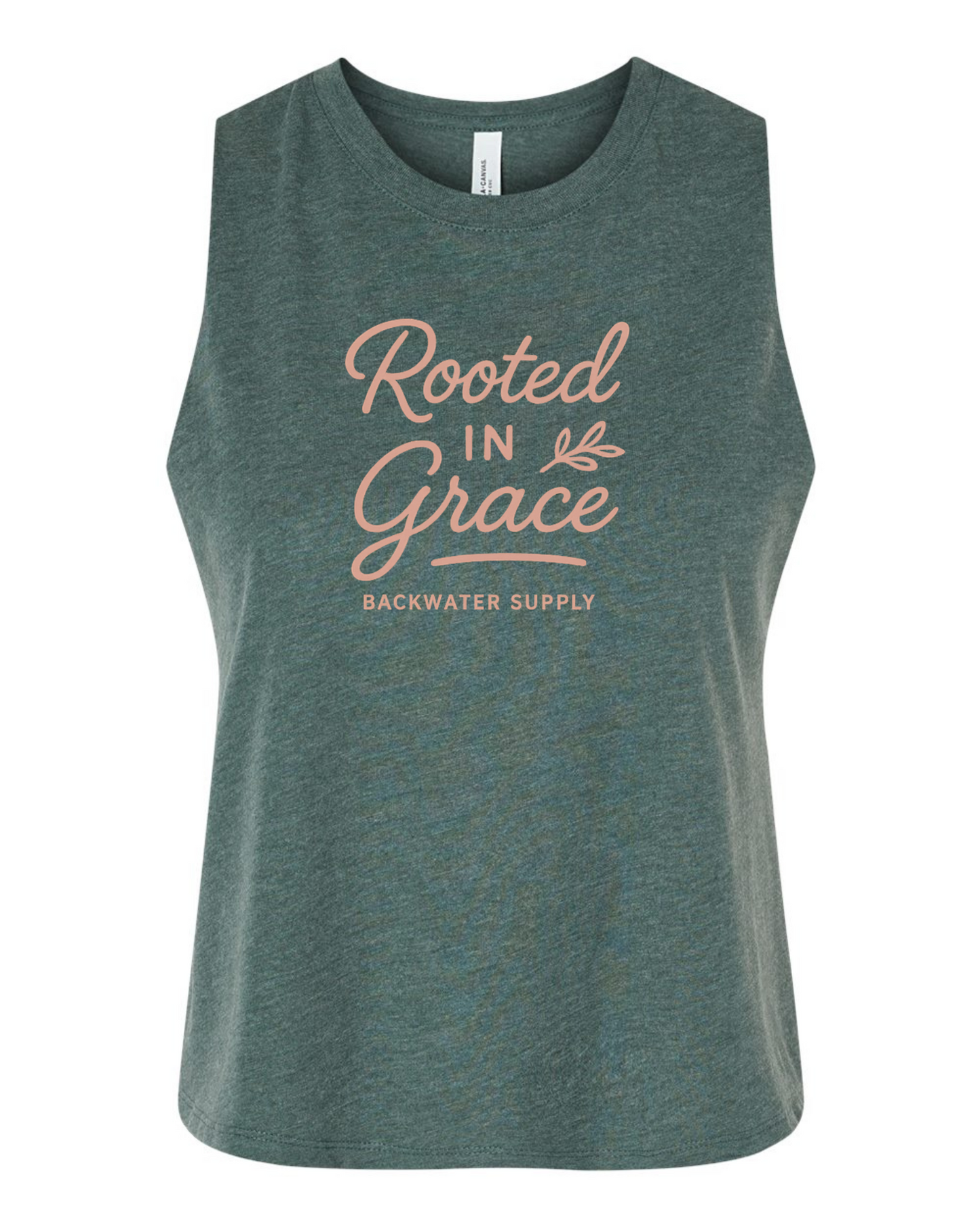 Rooted in Grace Crop Tank – Backwater Faith Collection