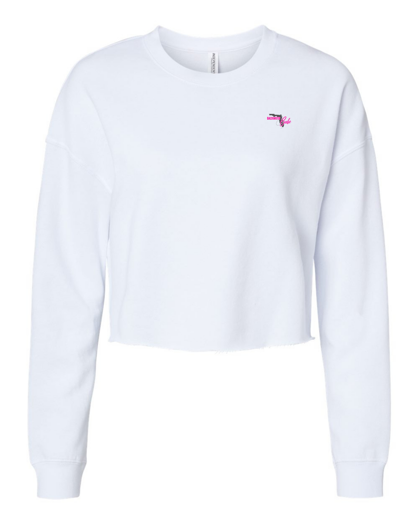 Women’s Lightweight Crop Crewneck Sweatshirt-Backwater Babe