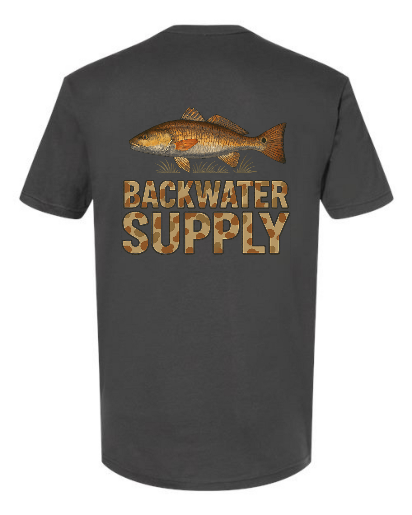 Backwater Supply – Redfish Camo Logo Tee