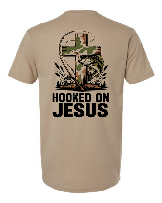 Youth Backwater Supply – Hooked on Jesus – Faith & Fishing Tee
