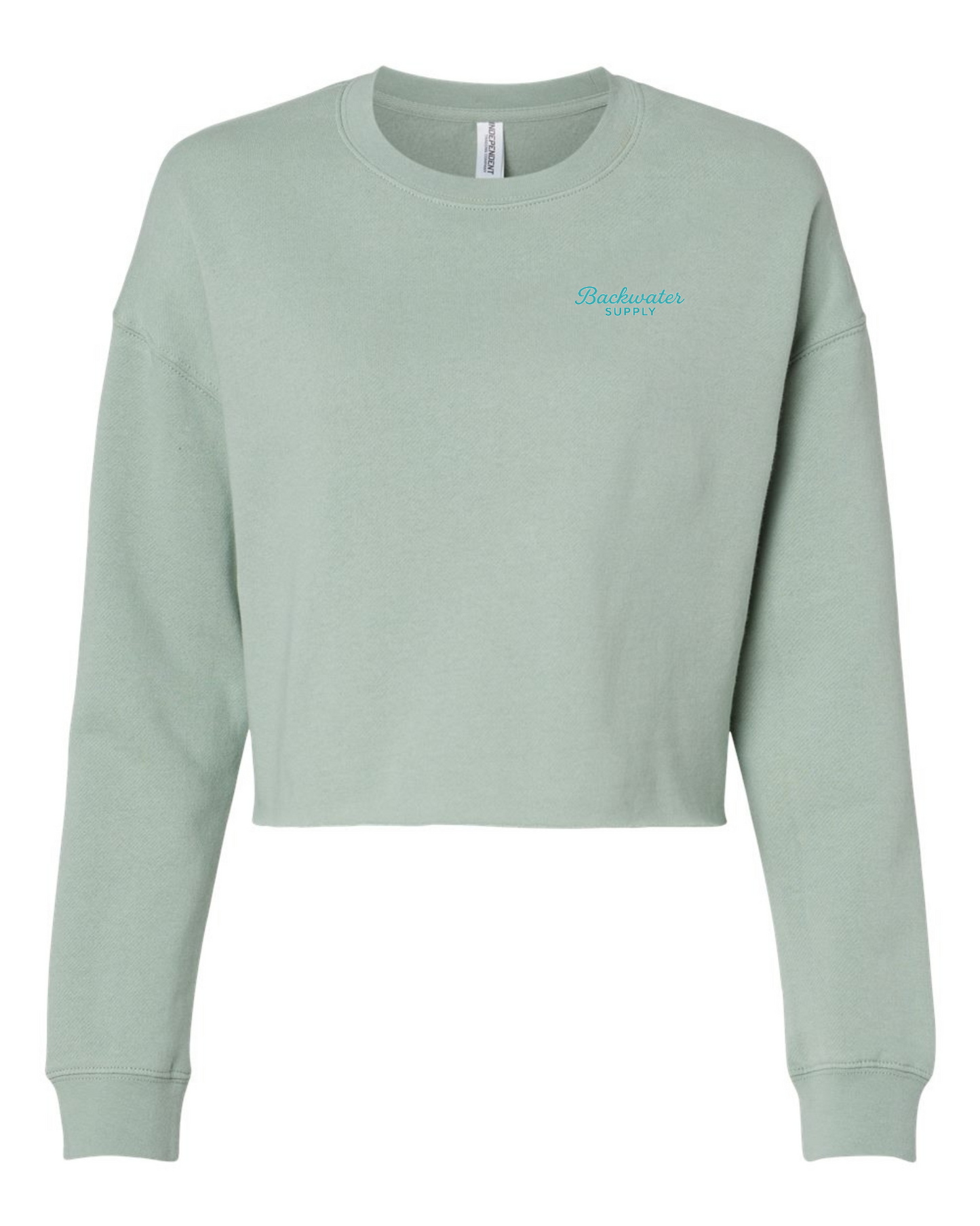 Women’s Lightweight Crop Crewneck Sweatshirt- Floral Flag