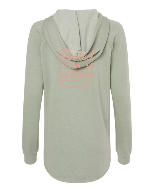 Women’s Wave Wash Hoodie- Rooted in Grace- Faith Collection