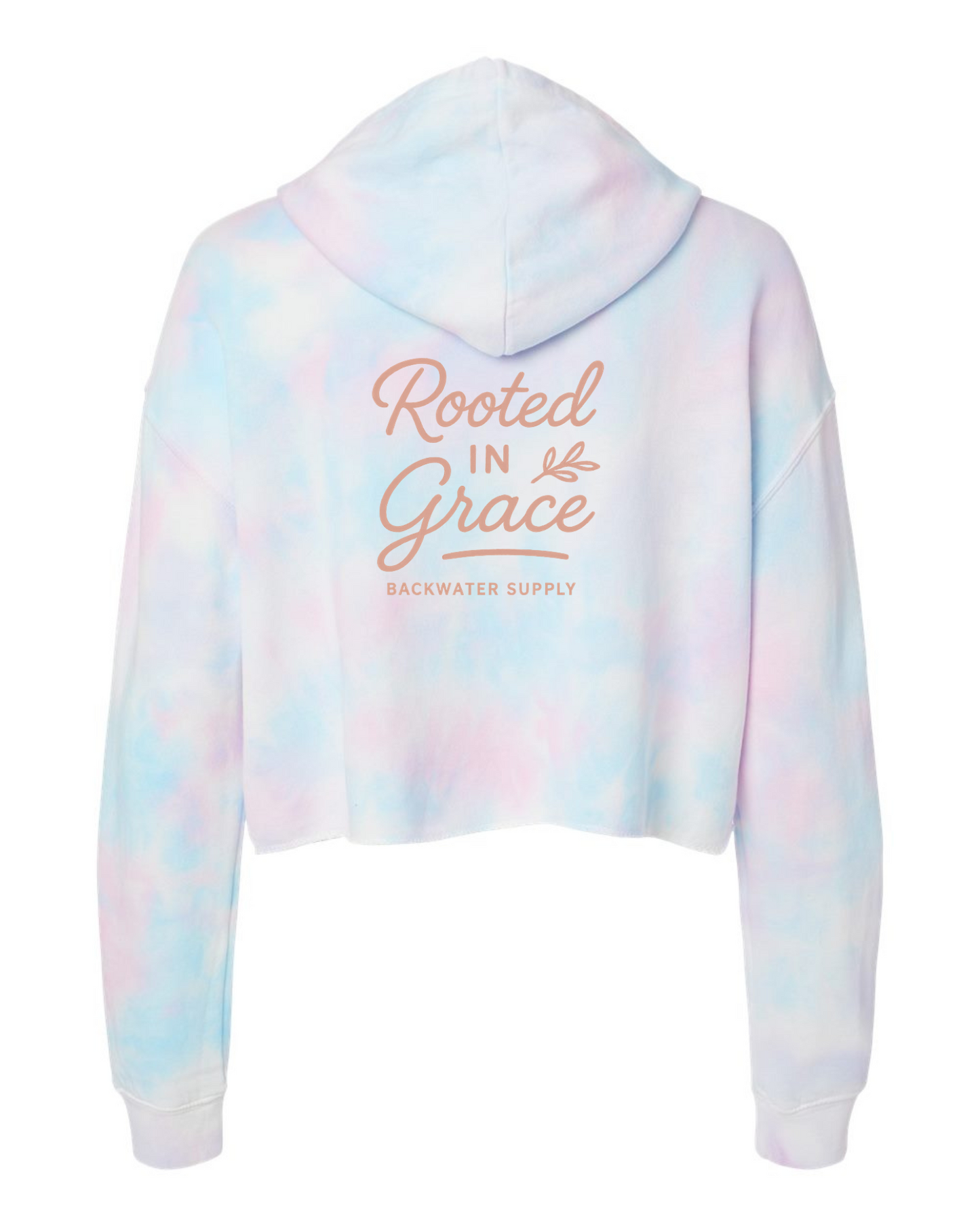 Women's Rooted in Grace  Crop Hoodie - Faith Collection