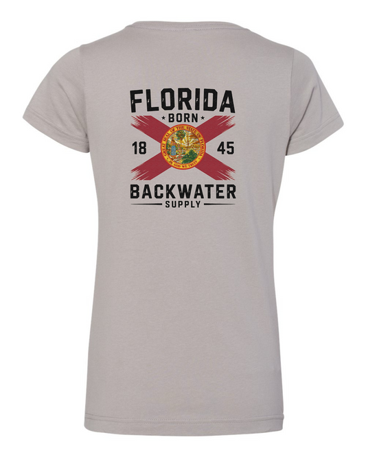 Women’s Backwater Supply Florida Flag/ Florida Born Tee