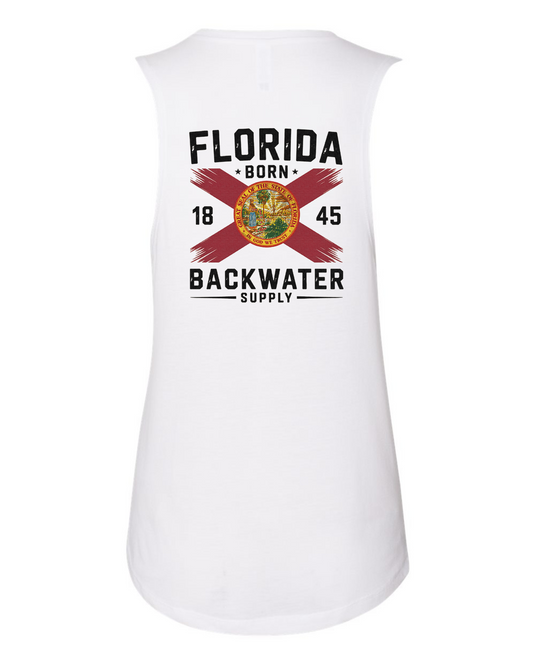Women’s Muscle Tank -  Florida Flag/ Florida Born