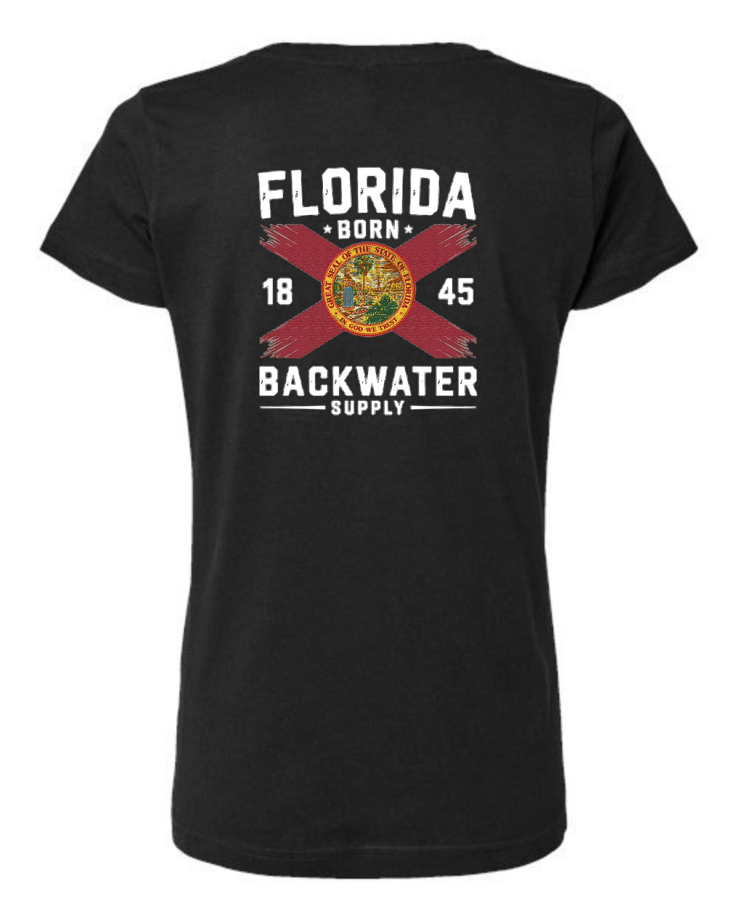 Women’s Backwater Supply Florida Flag/ Florida Born Tee