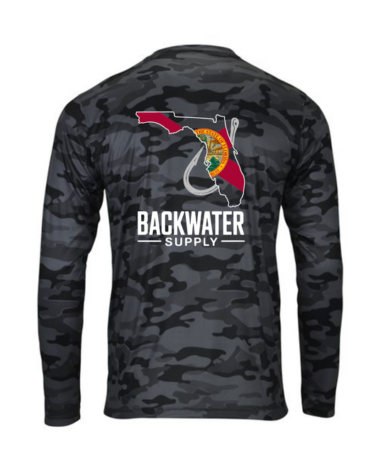 Backwater Supply – Florida Camo Performance Long Sleeve