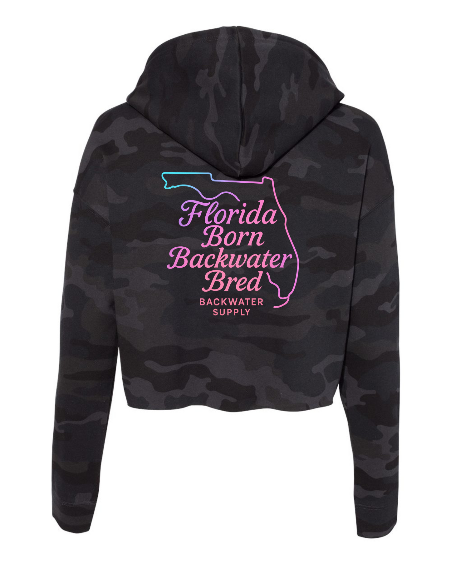 Women's Florida Born Backwater Bred Crop Hoodie