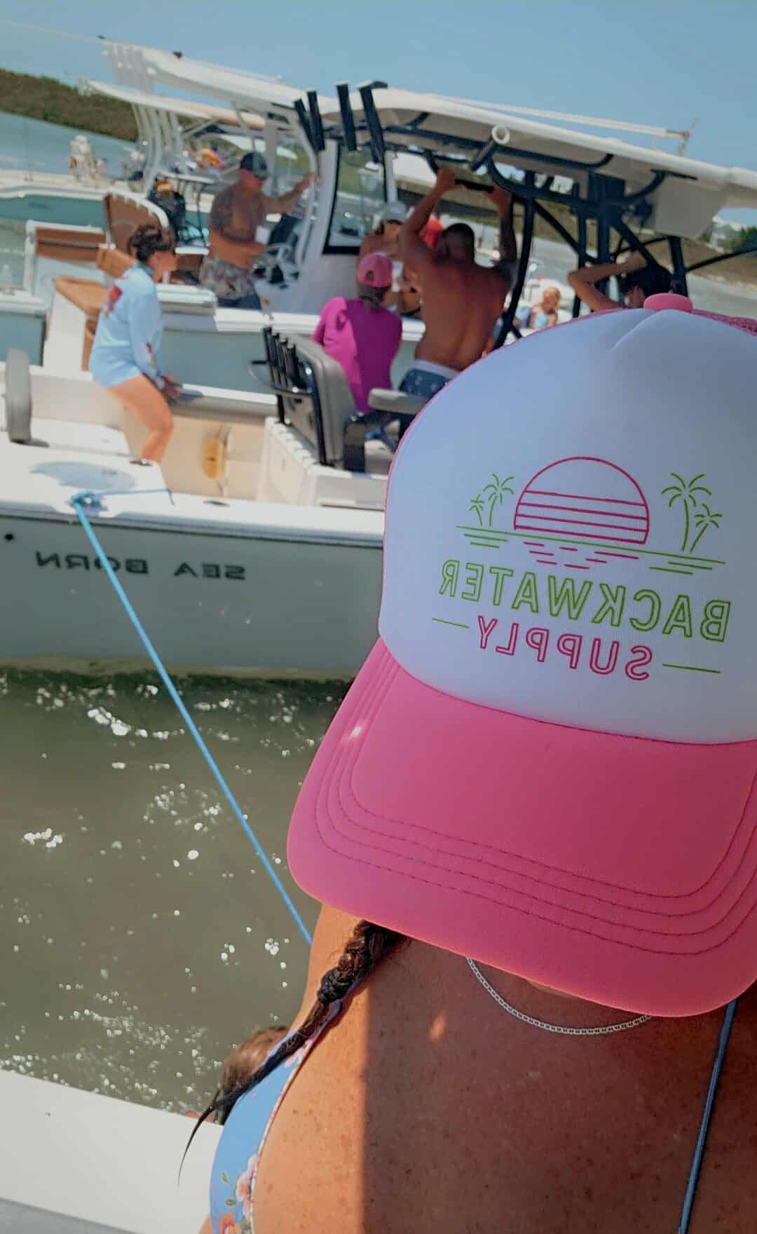 Backwater Supply – Neon Sunset Mesh Trucker Hat