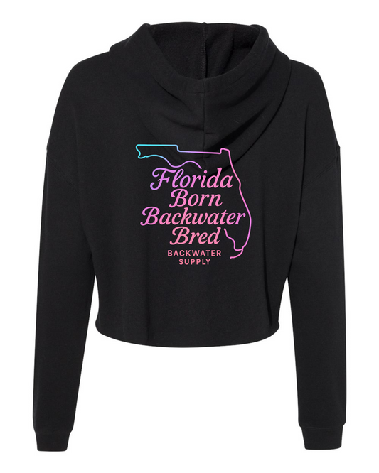 Women's Florida Born Backwater Bred Crop Hoodie