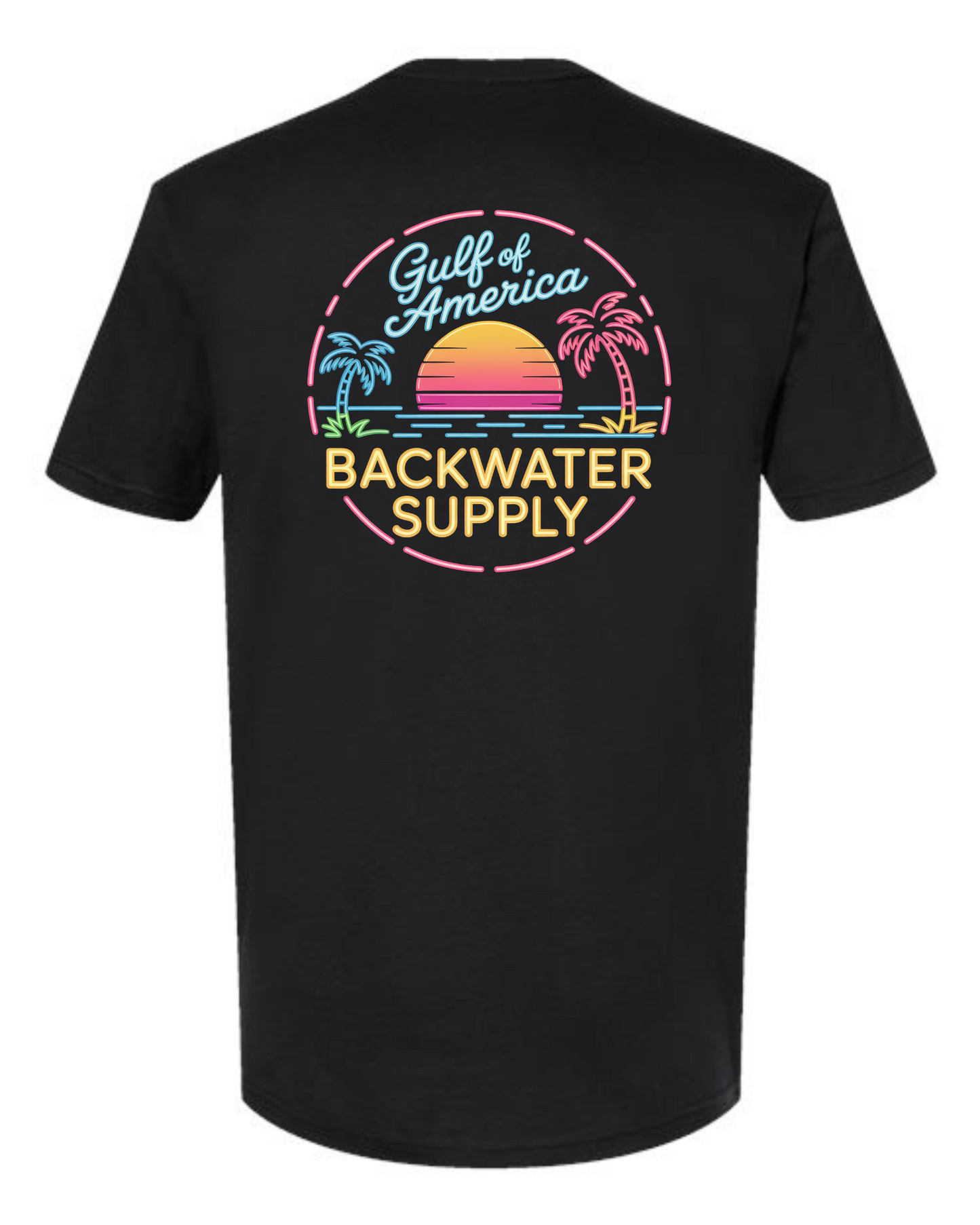 Backwater Supply – Gulf of America Neon Sunset Tee