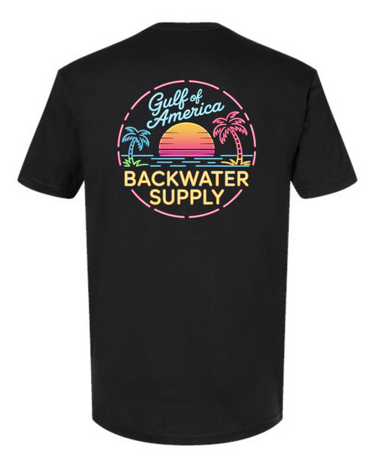 Backwater Supply – Gulf of America Neon Sunset Tee