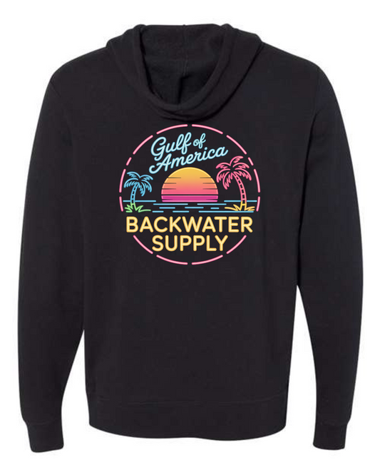 Backwater Supply – Gulf of America Neon Lightweight Hoodie