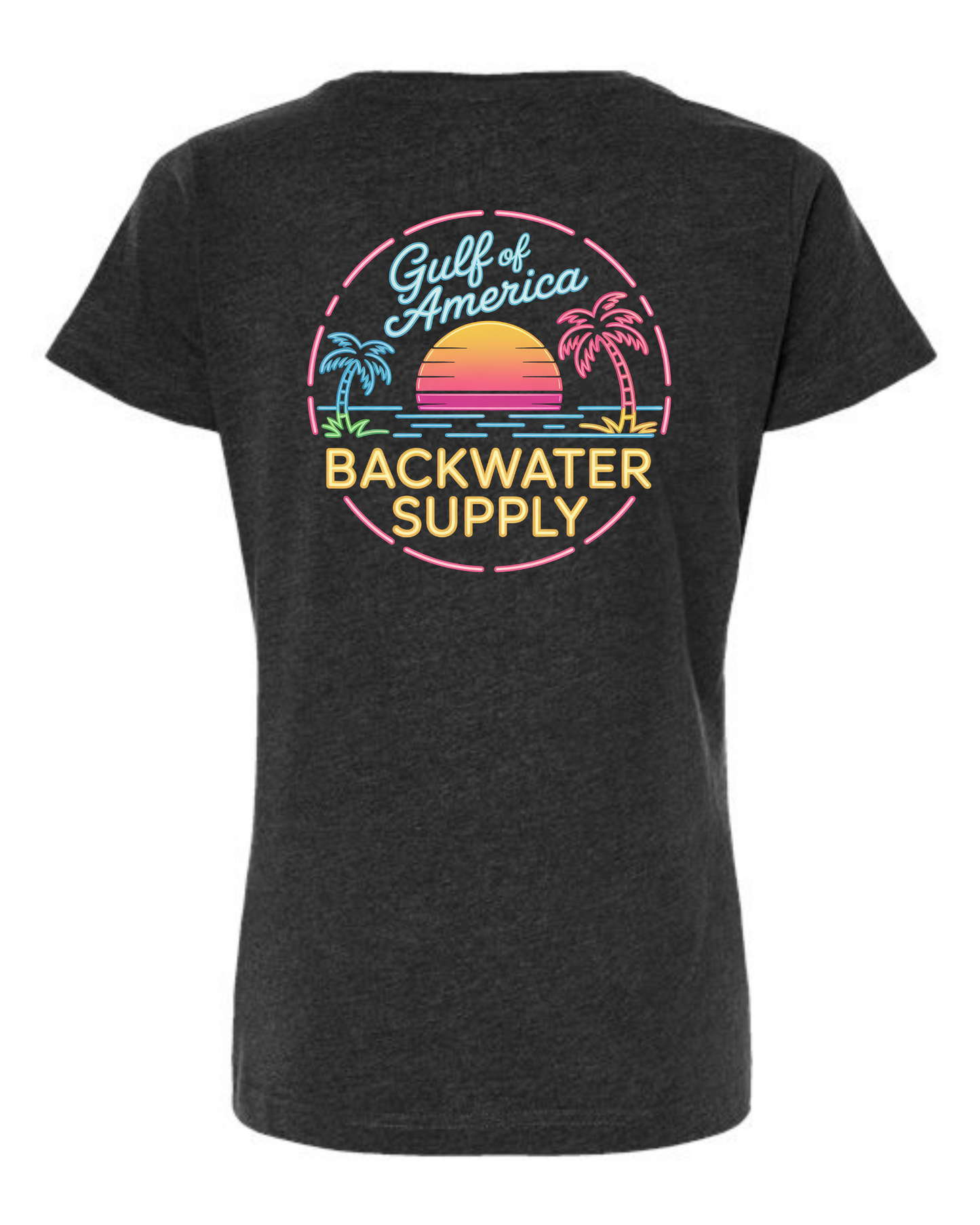 Women’s Backwater Supply – Gulf of America Neon Sunset Tee