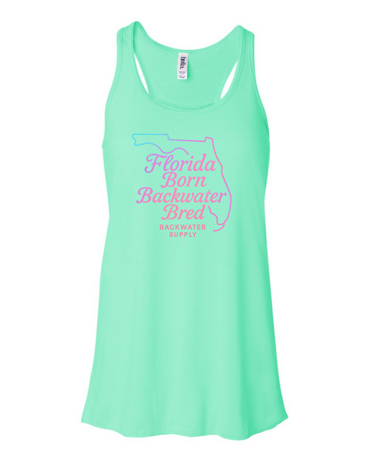 Women's Flowy Tank - Florida Born Backwater Bred