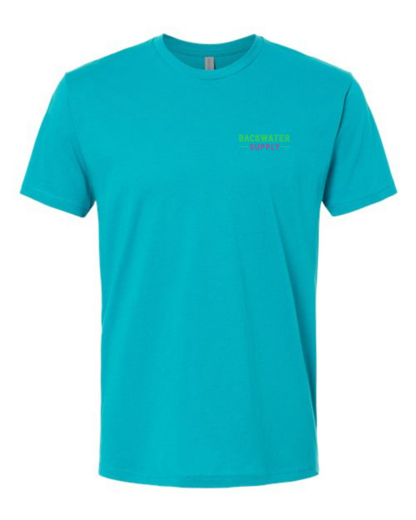 Backwater Supply – Neon Coastal Sunset Palm Tee