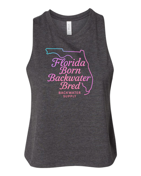 Women's Crop Tank -  Florida Born Backwater Bred