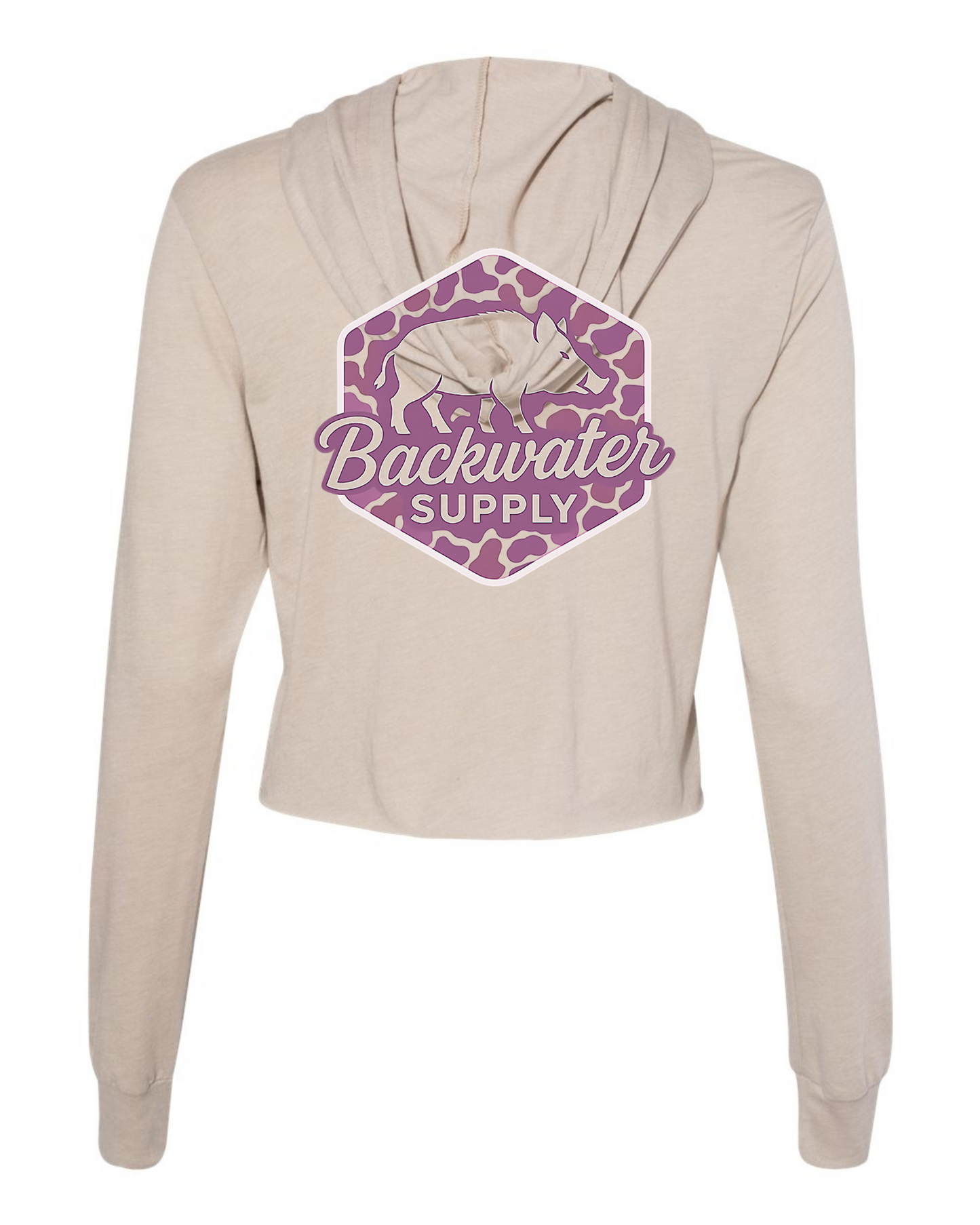 Women's Camo Boar Crop Hoodie Shirt