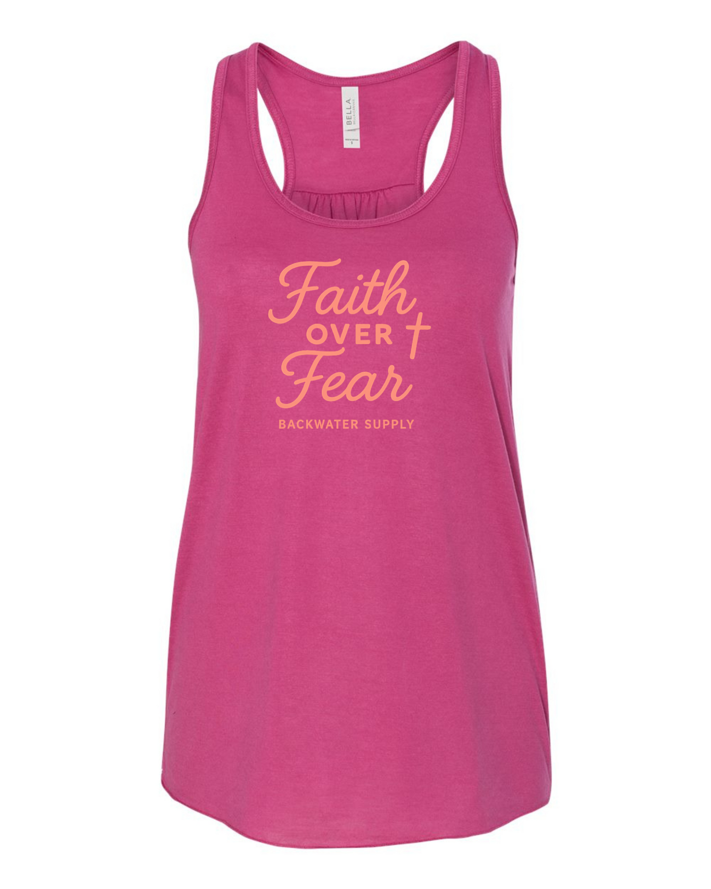 Faith over Fear Flowy Racerback Tank – Backwater Faith Collection
